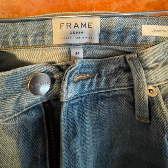 Frame mens denim distressed, L’Homme Slim size 34. - Picture 3 of 4